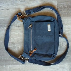 TRAVELON Anti-Theft Heritage Navy Indigo Hobo Bag Travel Purse